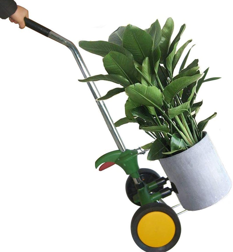 VIMOA Potted Plant Dolly with Flat Free Wheels Adjustable Handle Garden Pot Mover for Potted Flower Trees Planters Rocks Christmas Tree Plant Caddy - Image 1